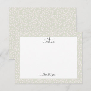 Cartão De Notas Elegante Agradecimento Personalizado Floral