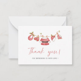 Cartão De Notas Elegante AquarelaPequeno santa baby  Chá de bebê