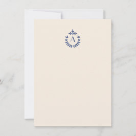 Cartão De Notas Elegante Botânico Pendente Crest Monograma Inicial