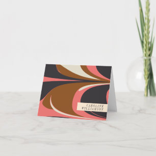 Cartão De Notas Elegante Contemporâneo de Abstrato de na moda Pers