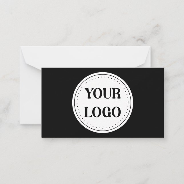 Cartão De Notas Elegante, contemporâneo, polido e personalizável. (Frente)