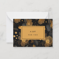 Elegante dourado & floral preto | certificado de p
