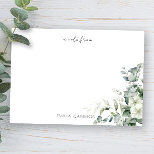 Cartão De Notas Elegante Eucalyptus Greenery