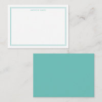 Elegante Minimalista Dois Bordos Azul de Lua