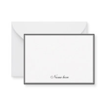 Elegante minimalista elegante & borda dupla branca