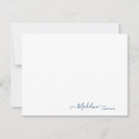 Elegante Modern Girly Script Marinho Azul