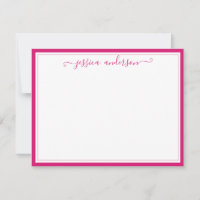 Elegante Moderno Girly Trendy Magenta - Script Ros