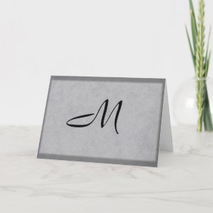 Cartão De Notas Elegante Monogrammed Notecard
