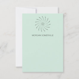 Cartão De Notas Elegante Ponto Espiral Verde Moderno