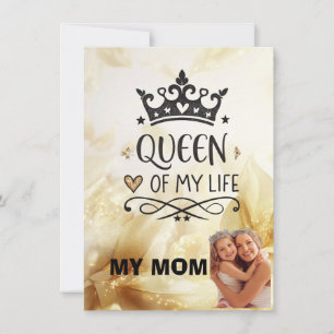 Cartão De Notas Elegante Rainha da minha Vida - minha mãe