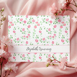 Cartão De Notas Elegante Rosas de Aquarela Folha Pessoal<br><div class="desc">Estas rosas em cores pastéis de rosa e vermelho têm uma sensação romântica de cottagecore porque são desenhadas à mão. As cartas são ilustradas manualmente por um humano — eu! Adicione o seu nome a estas cartas e empreste um doce toque caprichoso na sua correspondência. Estas flores silvestres pastéis fazem...</div>