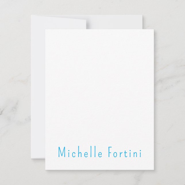 Cartão De Notas Elegante Simples Minimalista (Frente)