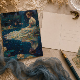 Cartão De Notas Elegante Vintage Moonlit Serenity, Tons Pastel