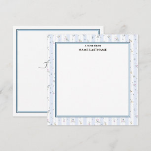 Cartão De Notas Elegante Vintage Shabby Chic Floral Eu Agradeço