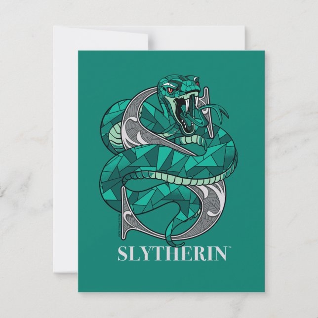 Cartão De Notas Emblema Xadrez SLYTHERIN™ (Frente)