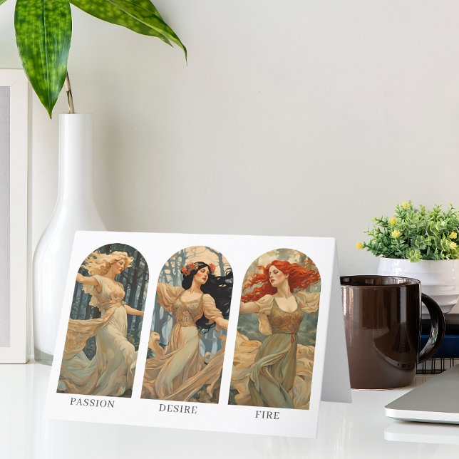 Cartão De Notas Empoderamento feminino AI Gen Três Pontos Fortes (Criador carregado)