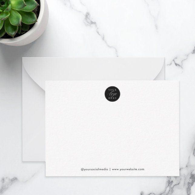 Cartão De Notas Empresa de logotipo comercial personalizado (Criador carregado)