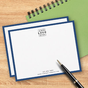 Cartão De Notas Empresa de Logotipo Empresarial Personalizado Cont