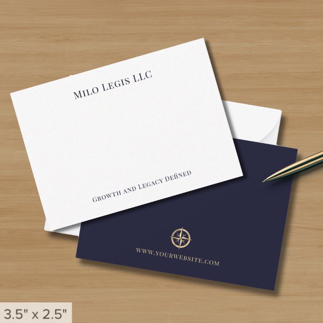 Cartão De Notas Empresa minimalista elegante (Criador carregado)