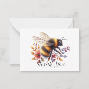 Cartão De Notas Encantadora Bee Obrigado