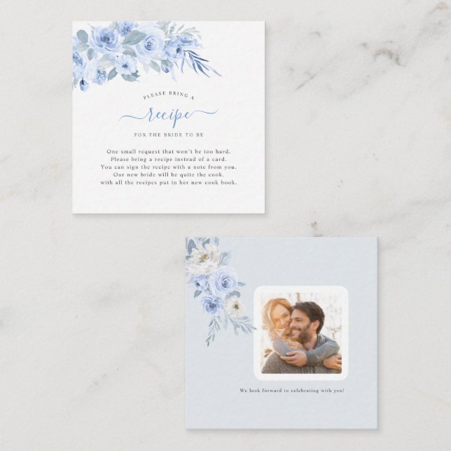 Cartão De Notas Encl de Solicitação de Rosas Azuis ArtsApp Waterco (Frente/Verso)