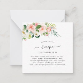 Cartão De Notas Encl de Solicitação de Rosas Rosa Rosa para Blush 