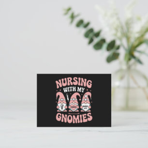 Cartão De Notas Enfermagem Com Meus Gnomies Vida de Enfermeira Gno