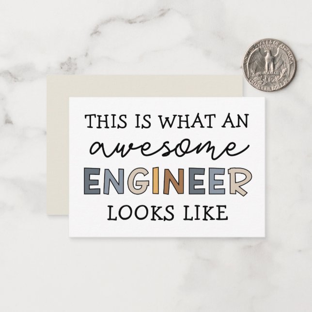 Cartão De Notas Engenheiro Engraçado Engenheiro Incrível | Engenha (Frente/Verso In Situ)
