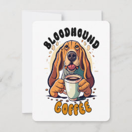 Cartão De Notas Engraçado bebendo de cão Bloodhound