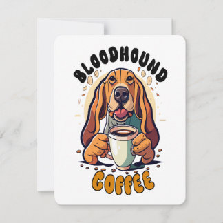 Cartão De Notas Engraçado bebendo de cão Bloodhound