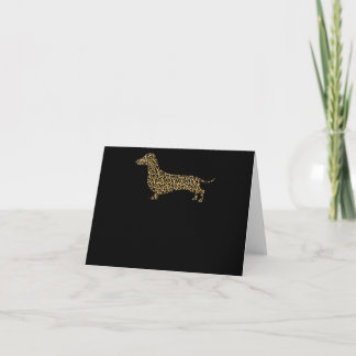 Cartão De Notas Engraçado Dachshund Leopard Gifts | Amantes-leopar