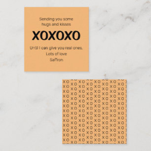 Cartão De Notas Enviando Alguns Abraços E Beijos