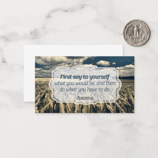 Cartão De Notas Epictetus "Faça isso" Citação Inspiracional (Frente/Verso In Situ)
