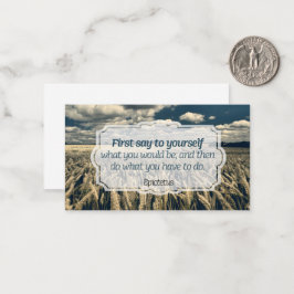 Cartão De Notas Epictetus "Faça isso" Citação Inspiracional