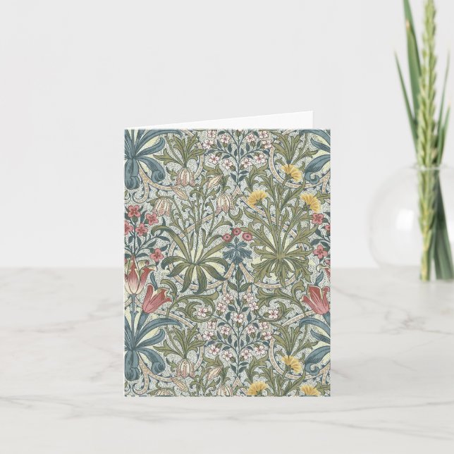 Cartão De Notas Ervas Daninhas da Floresta de William Morris (Frente)