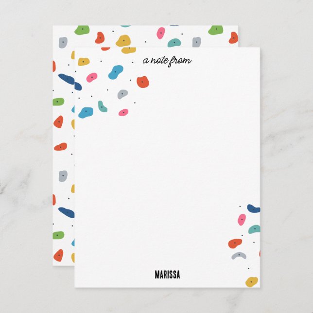 Cartão De Notas Escalada Crianças Bonitas Coloridas (Frente/Verso)