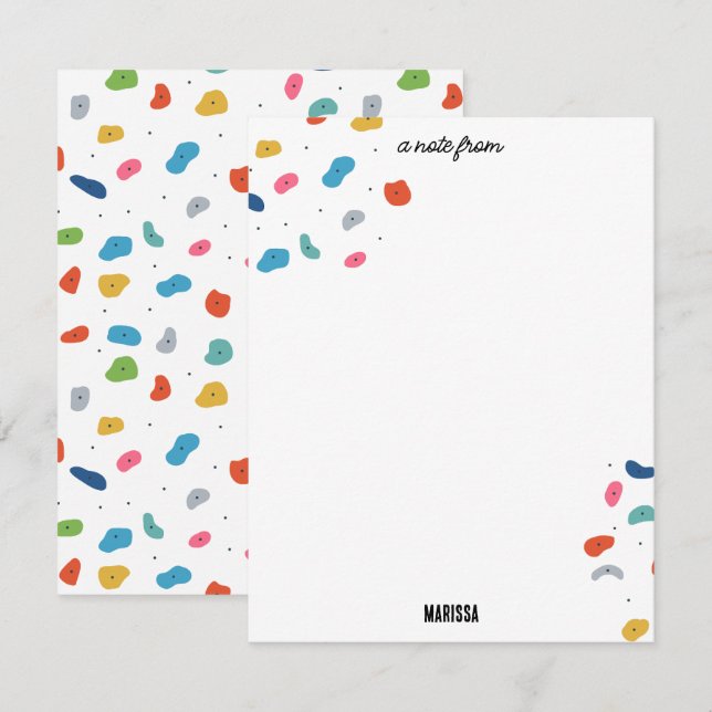 Cartão De Notas Escalada Cute Crianças Colorido (Frente/Verso)