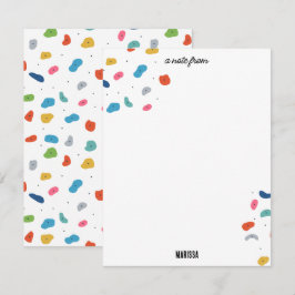 Cartão De Notas Escalada em Rocha Crianças Bonitas Colorido