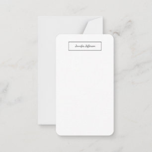 Cartão De Notas Escrita manual moderna elegante profissional