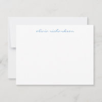 Escrito Manuscrito Moderno Chic Light Blue