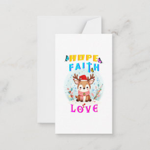Cartão De Notas Esperança Fé Amor