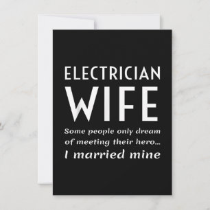 Cartão De Notas Esposa Orgulhosa de Eletricista de um Eletricista 
