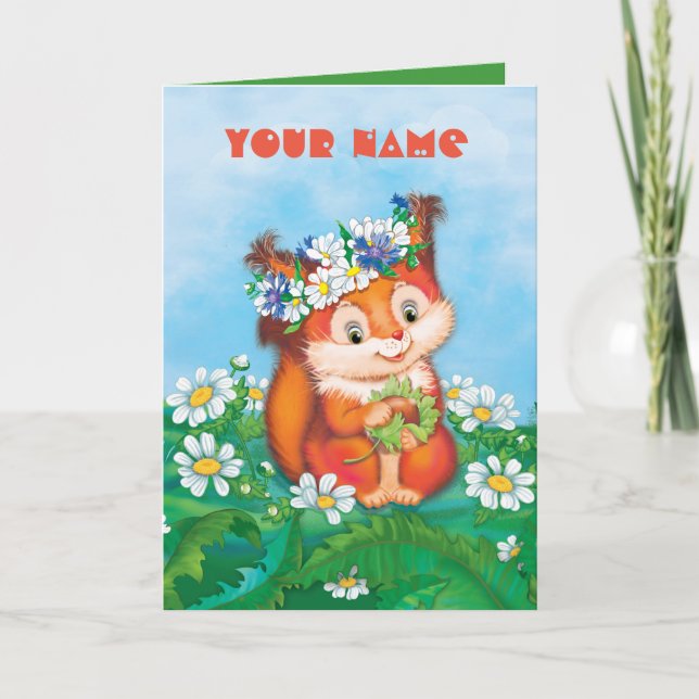 Cartão De Notas Esquilo (Frente)