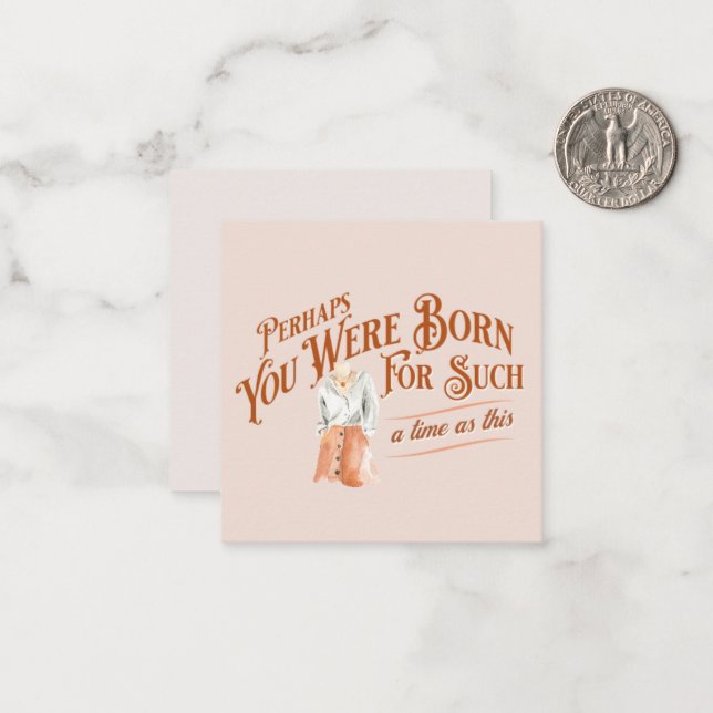 Cartão De Notas Esther Bíblia Verse Feminine Notecard (Frente/Verso In Situ)