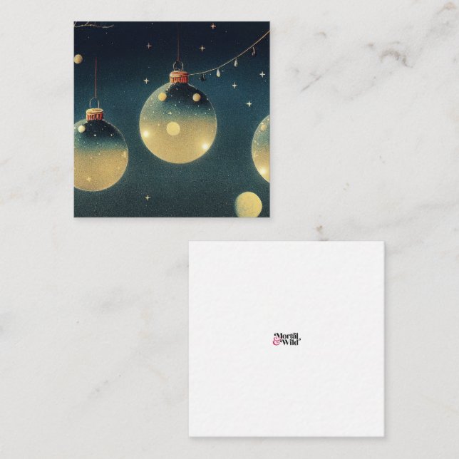 Cartão De Notas Estilo de Impressão de tela do Enfeites de natal (Frente/Verso)