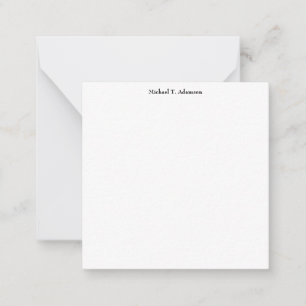 Cartão De Notas Estilo Retro Simples Simples Branco Simples