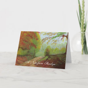 Cartão De Notas Estrada do diafragma