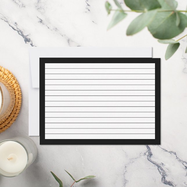 Cartão De Notas Estudo de Índice de Linha Simples (Criador carregado)