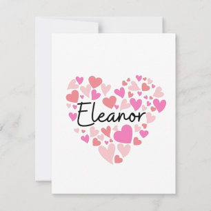 Cartão De Notas Eu amo Eleanor