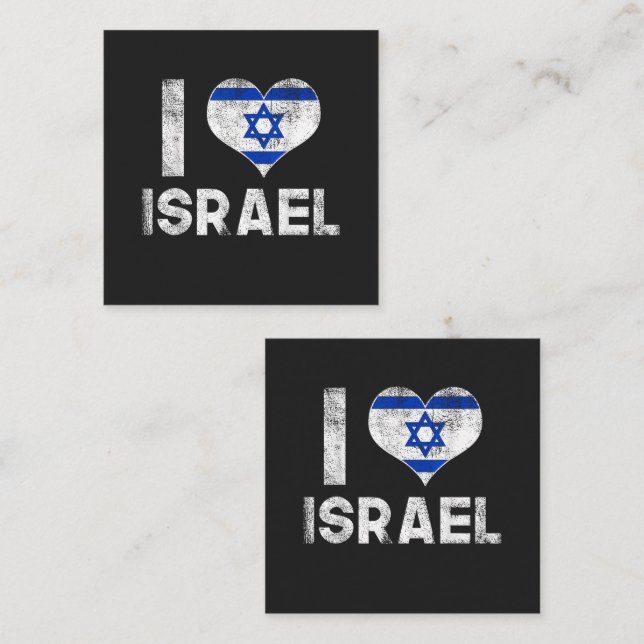 Cartão De Notas Eu Amo Israel (Frente/Verso)